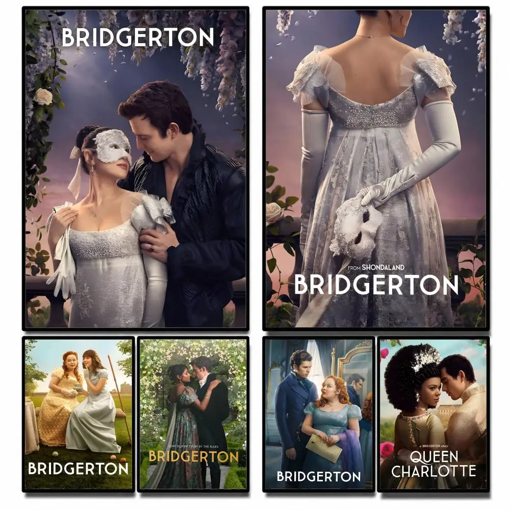 TV Series Bridgerton Poster High-definition poster stickers, suitable for bedroom, living room, home decoration