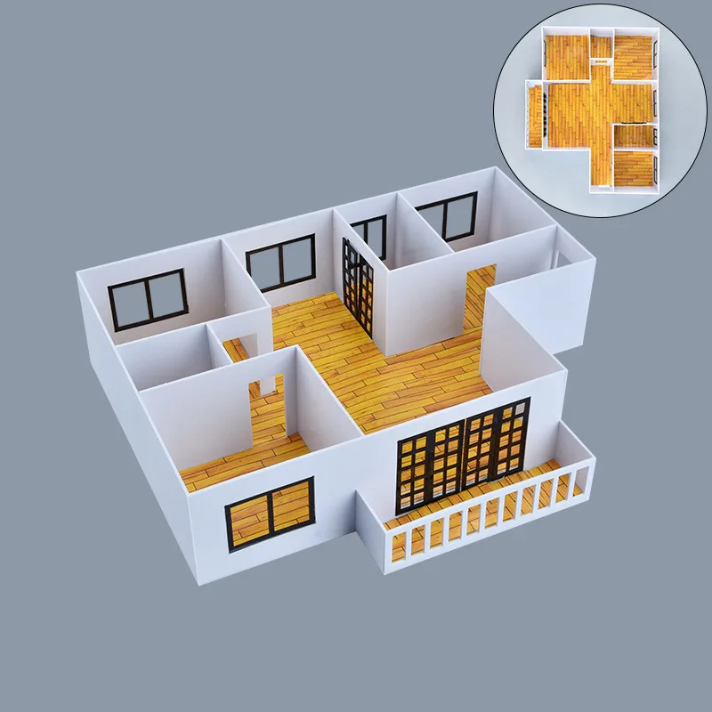 1:50 scala in miniatura architettura costruzione Roombox Mockup Container casa prefabbricata assemblaggio kit modello costruzione Diorama