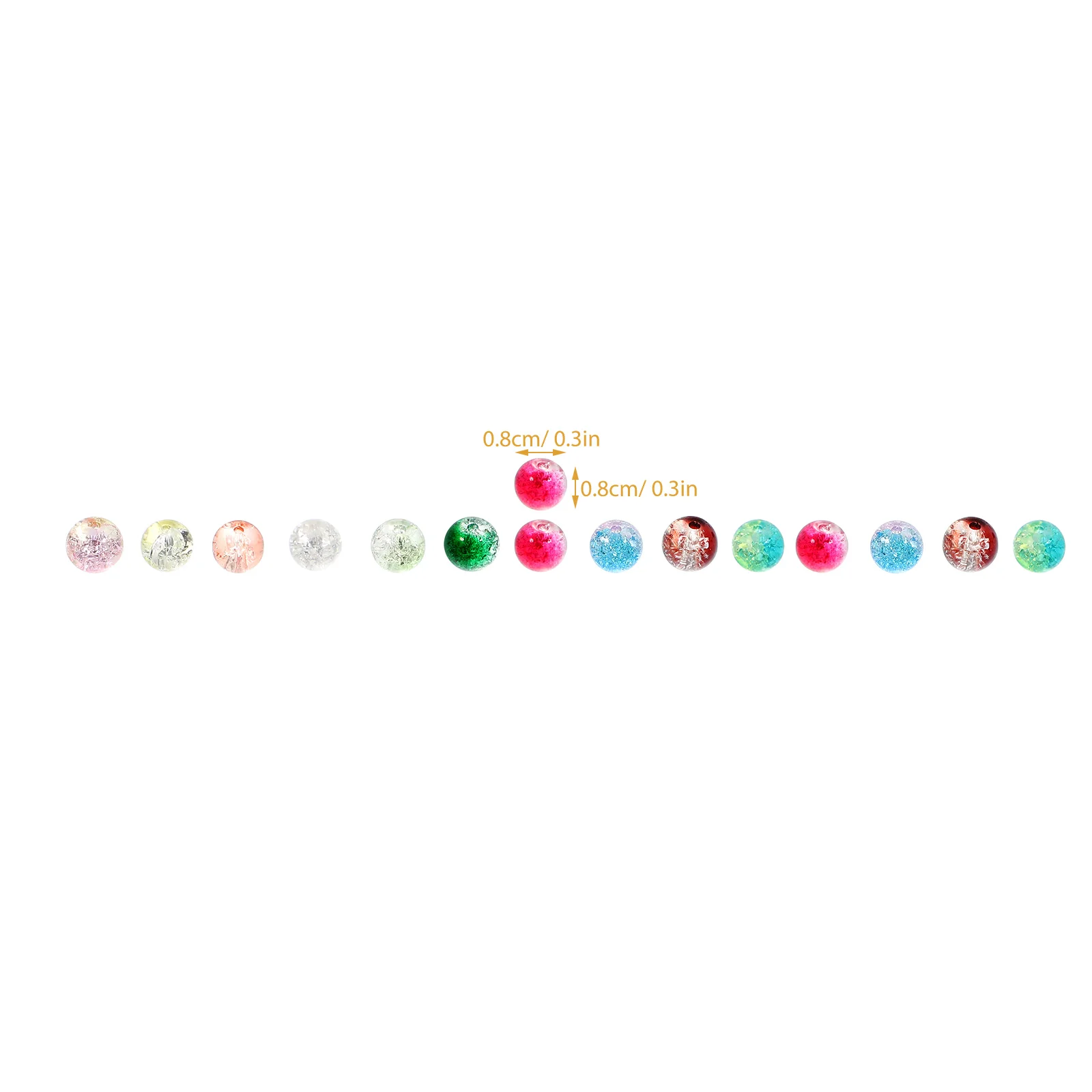 

1 set 1 Set Glass Beads Diy Craft Bracelet Loose Beads Jewelry Making Accessories Skin-Friendly Durable