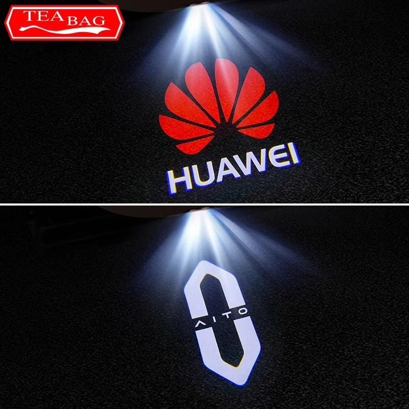 For Aito M5 M7 M9 2024 2023 2022 Car Styling Door Welcome Light Projection Laser Ambient Light Auto ModifiedAccessories