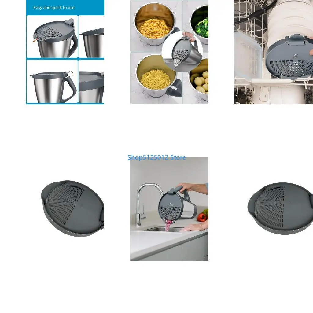 G8TC Mesh Strainer Safe Pouring Tool Kitchen Filter Processor Repairing Part Plastic Texture for Fruits Vegetables