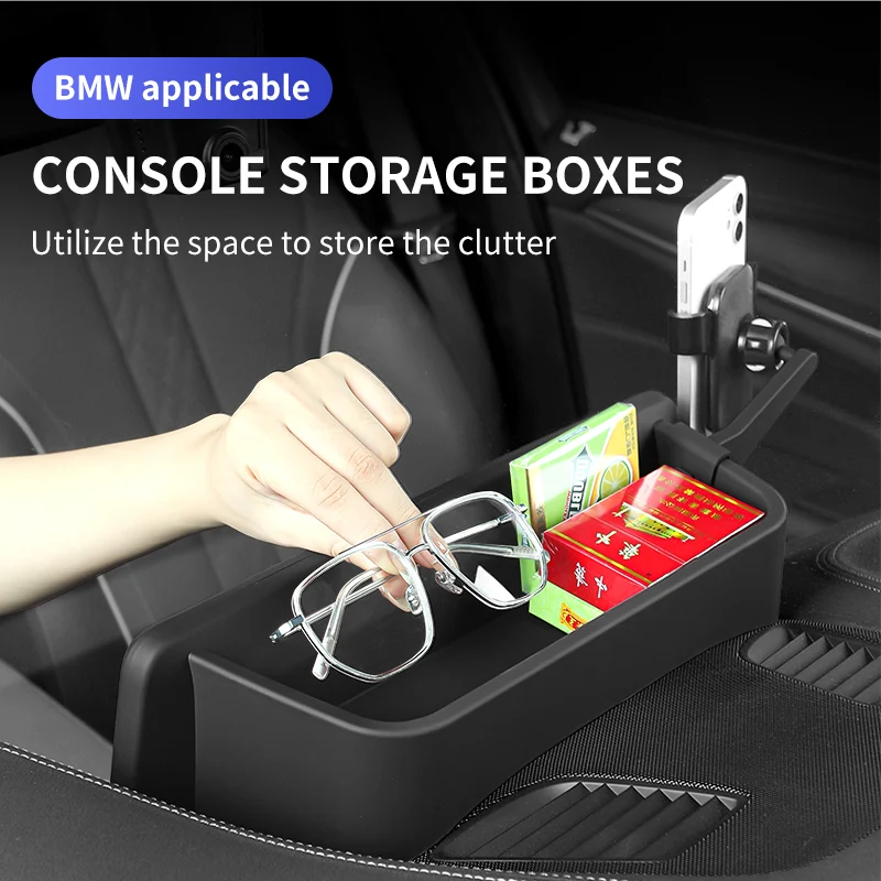 Car Organizer Dashboard Storage Box For BMW X5 G05 G06 X7 G07 2019-2022 LHD 12.3inch Screen Multimedia Navigation Phone Holder