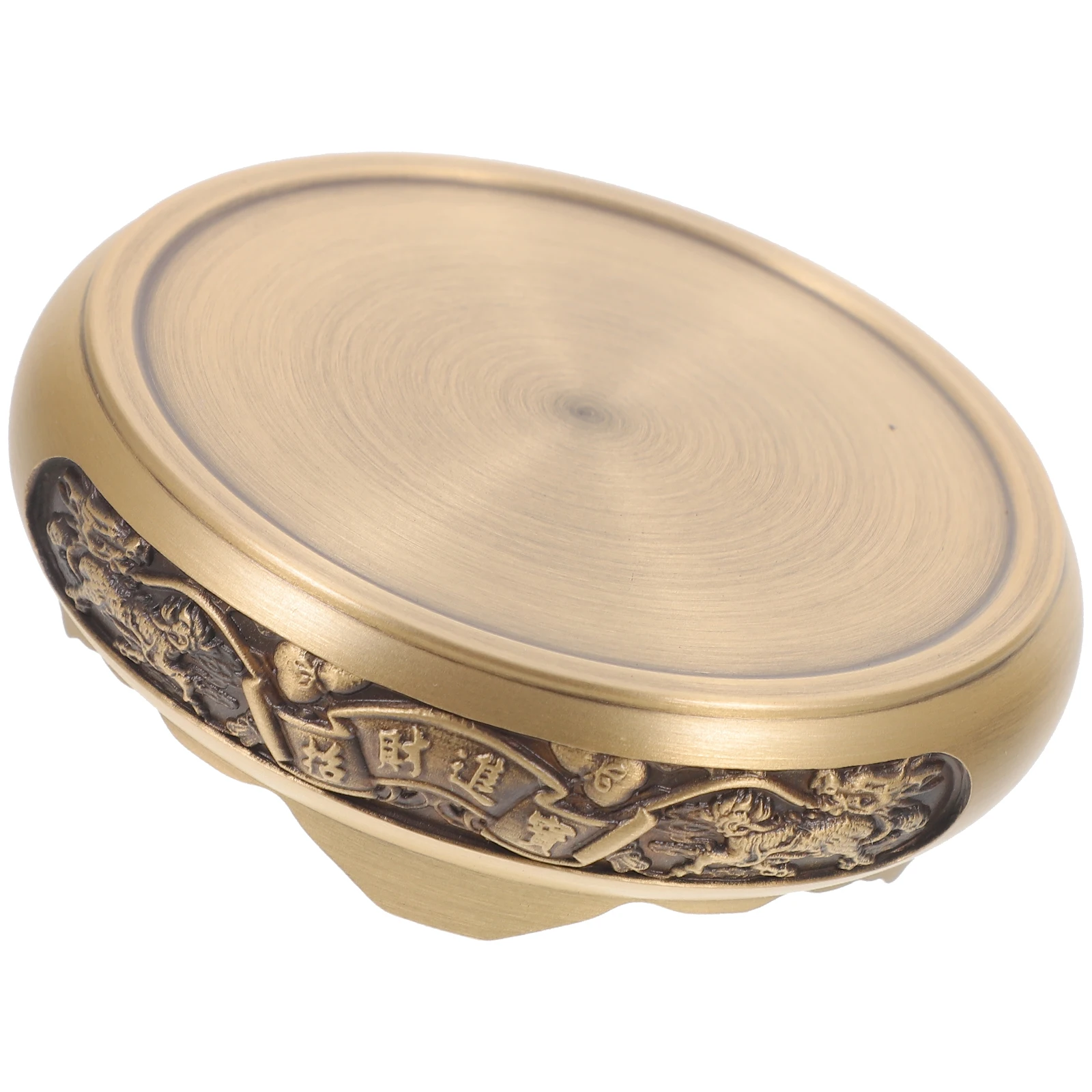 

1PC Copper Incense Burner Base Vintage Pedestal Heat Resistant Artistic Desktop Decoration Stand for Censer Sauna Bedroom Study