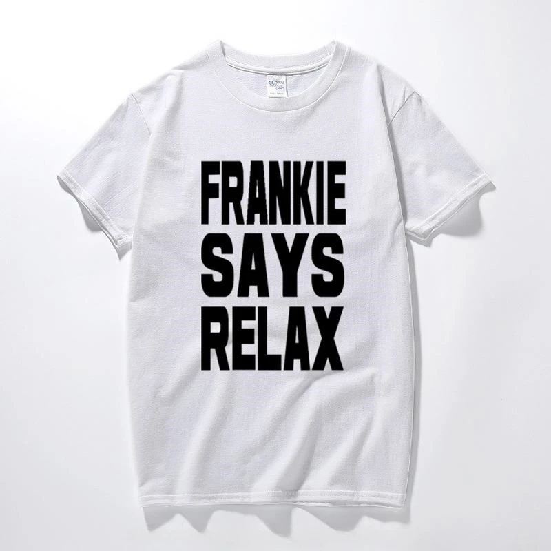 Men clothes Frankie Says Relax birthday retro 80s costume gift Cotton short sleeves t-shirt camisetas tshirt new in tops & tees