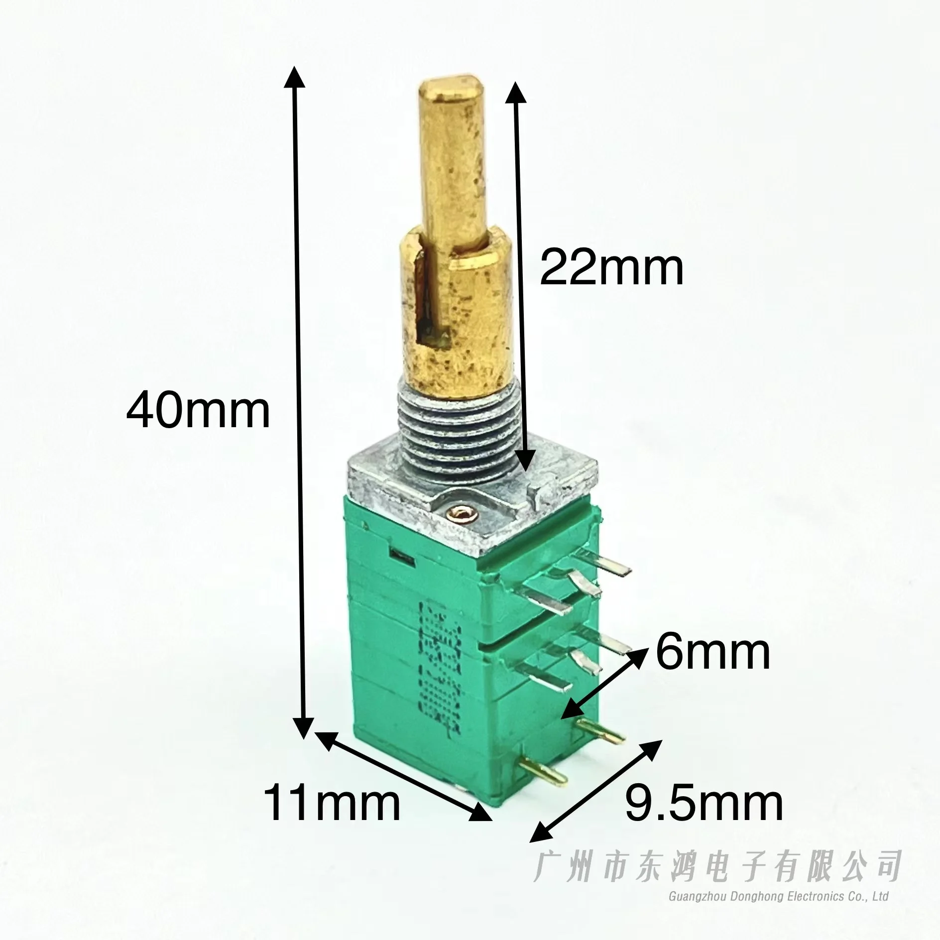 1 PCS CTR Duplex Precision Potentiometer Dual Axis B10K with Switching Shaft Length 22mm