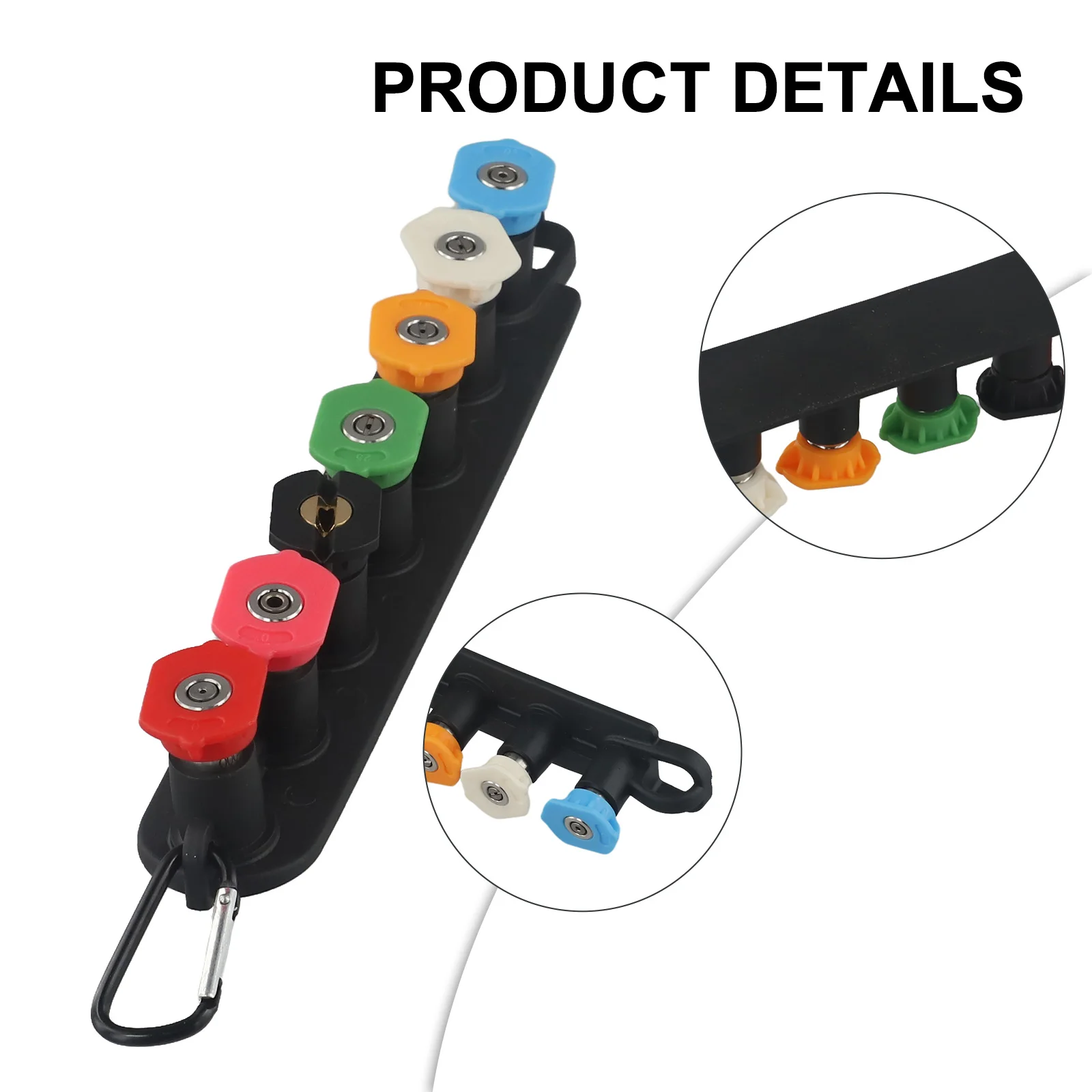 

Washer Connection Washer Nozzle Pressure Washer Parts 1/4 Inch 4000 PSI 5 Colors Quick Connect Outdoor Power Equipment