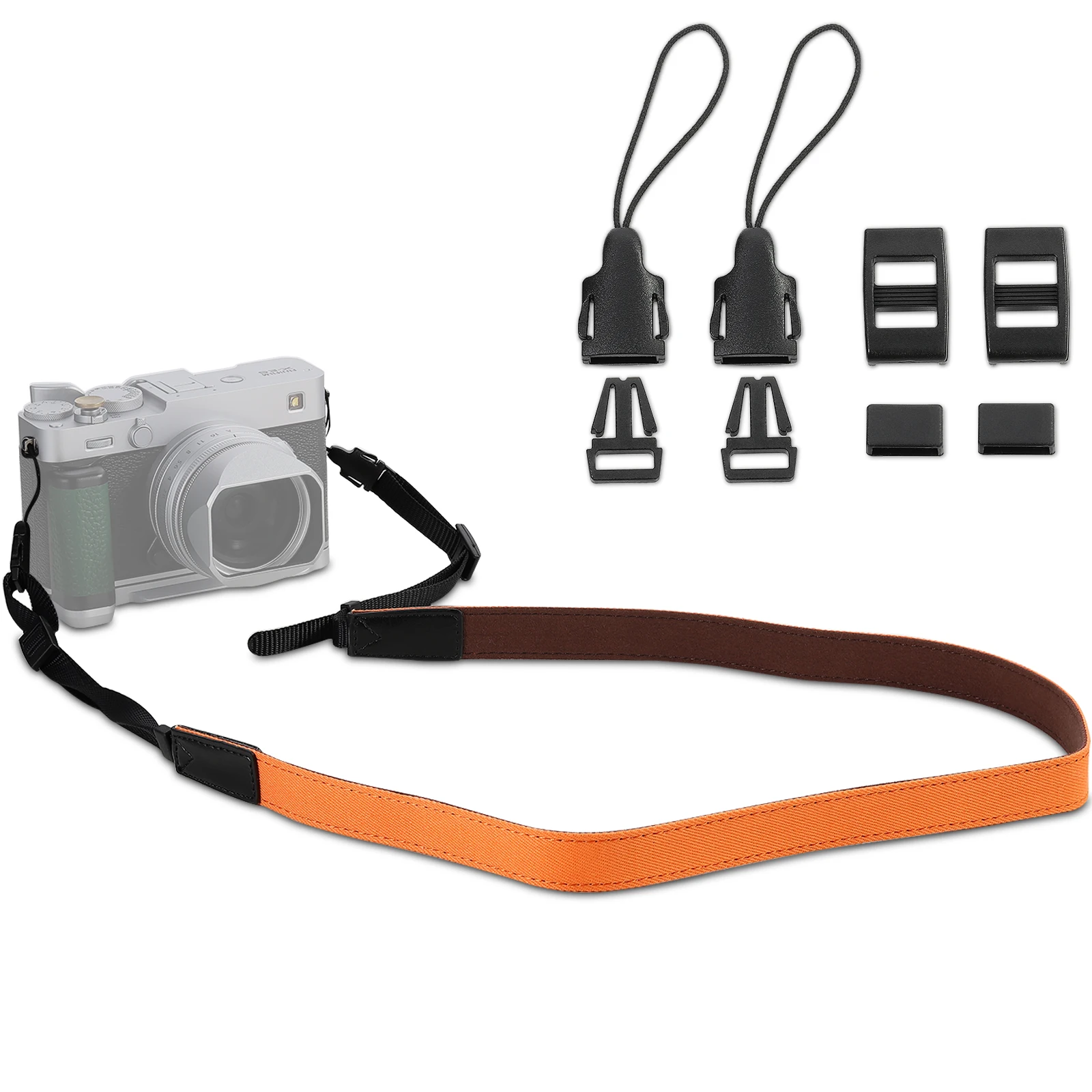 

Haoge Camera Canvas Thin Strap Neck Shoulder for Leica M-P M-E M9-P M10 M10-P M10-D M11 M11-P Q Q2 Q3 Q3-43 Q-P CL D-Lux8 Camera