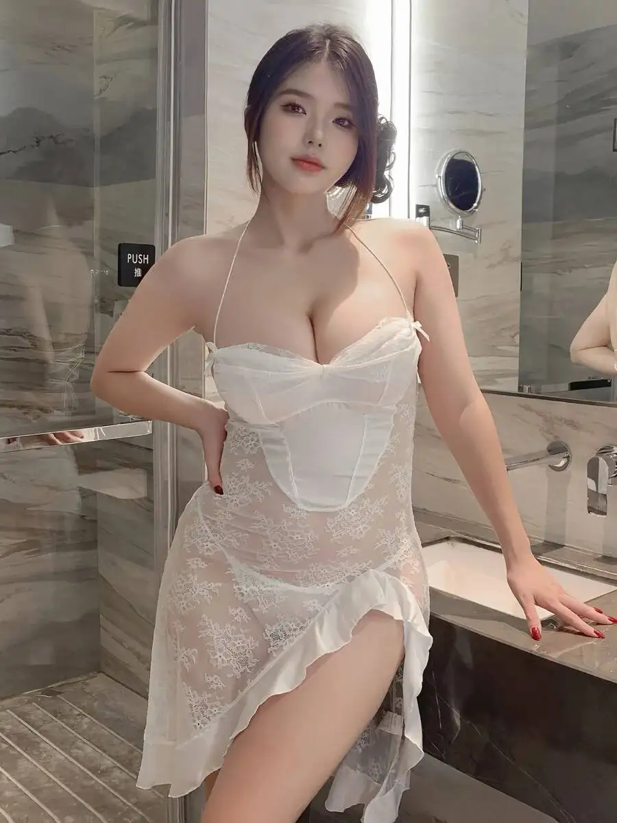 セクシーなナイトドレスニッチピンクストラップバックレスノースリーブドレス女性のための夏純粋な欲望セクシーなスプリット痩身ドレス魅力的な TJYL