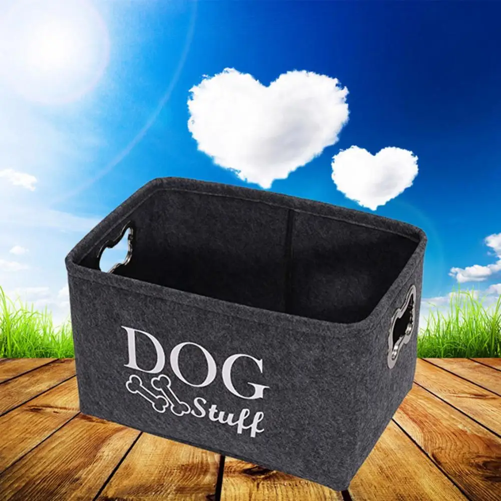 Versatile Pet Toy Organizer Pet Toy Storage Basket Pet Dog Toy Storage Solutions Rectangular Bins Boxes with for Organizing