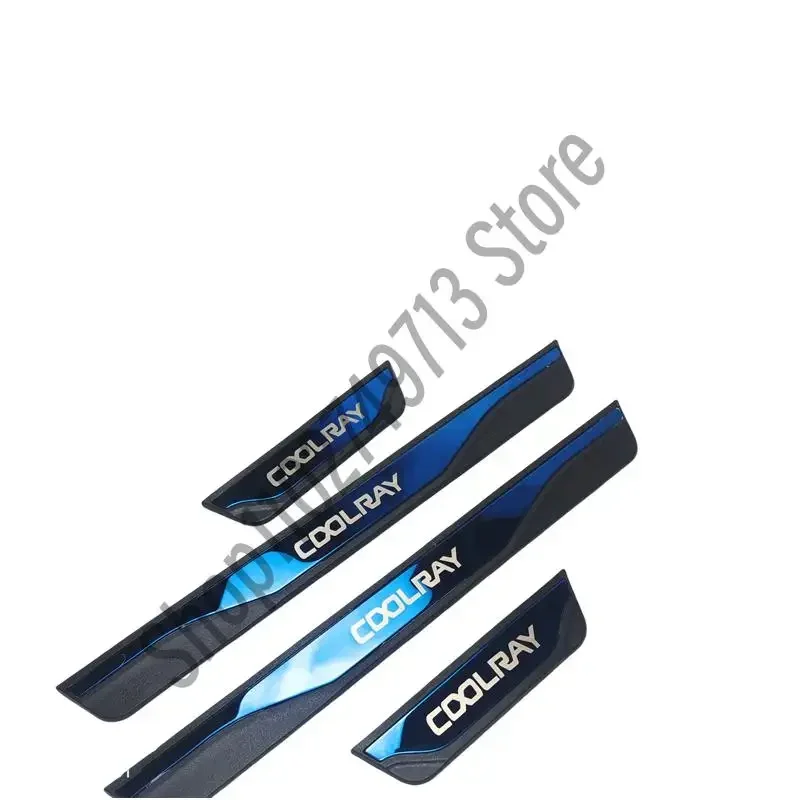 Car Styling Accessories For GEELY COOLRAY 2022-2024 Door Sill Scuff Plate Trim ABS and stainless Steel Welcome Pedal Guard