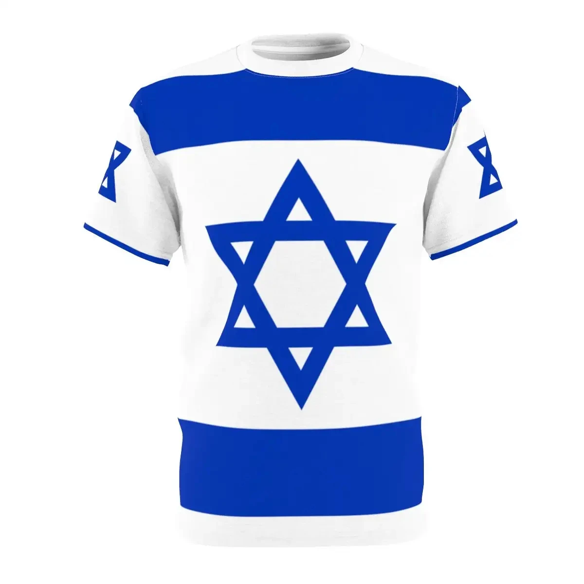3D Print T Shirt for Men Clothing Daily Casual Street Hip Hop O-neck Short-sleeved Tops New Fashion Israel National Emblem Flag