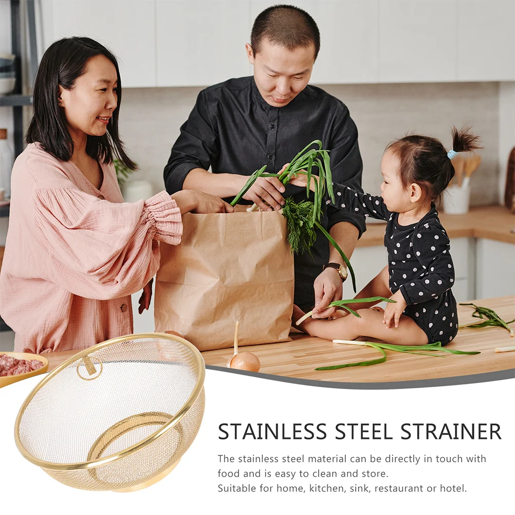 

Stainless Steel Colander Bowl Fine Mesh Strainer For Rice Washer Sifter Drainage Tool Kitchen Filter Sieve