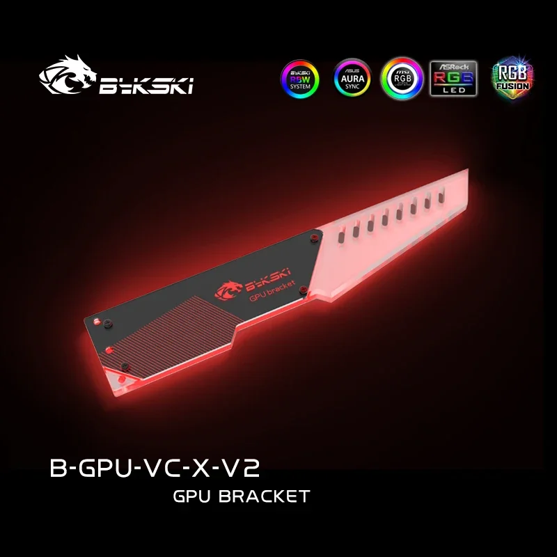 Bykski Size 254*49*2mm / Acrylic Bracket Computer GPU Brace with A-RGB SYNC Light / Support Fix Video Card In The Case