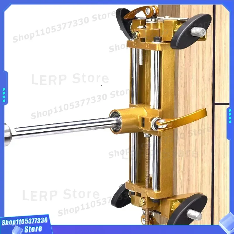 Wooden Door Lock Mortising Jig Adjustable Door Frame Fixture for Precise Hinge and Latch Installation Woodworking Tool Kit