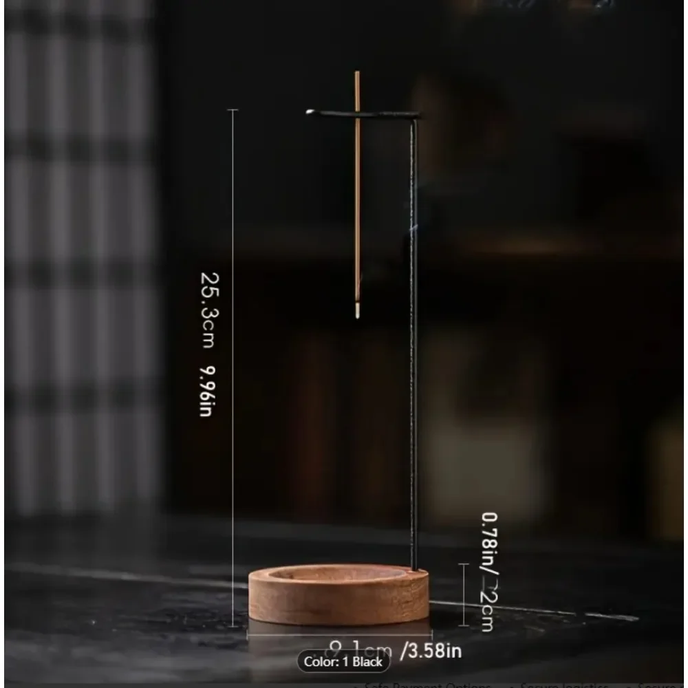 Creative Upside Down Incense Burner Incense Stick Holder Wooden Round Incense Tray Ornament Bedroom Home Yoga Decoration Crafts