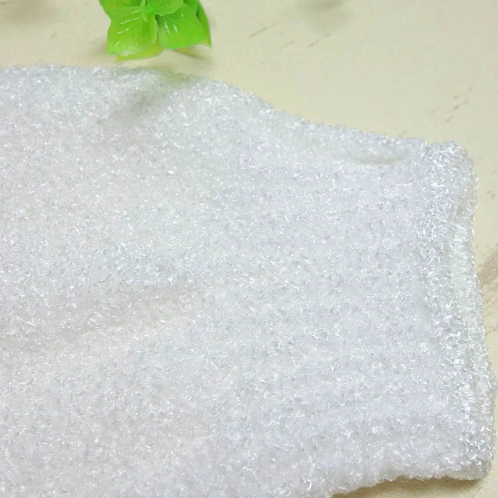 

1 Pair Bath Exfoliating Glove Five Finger Body Scrub Mitt For Shower Sauna Cleaning Men Women White Stretchy Reusable Bath Glove