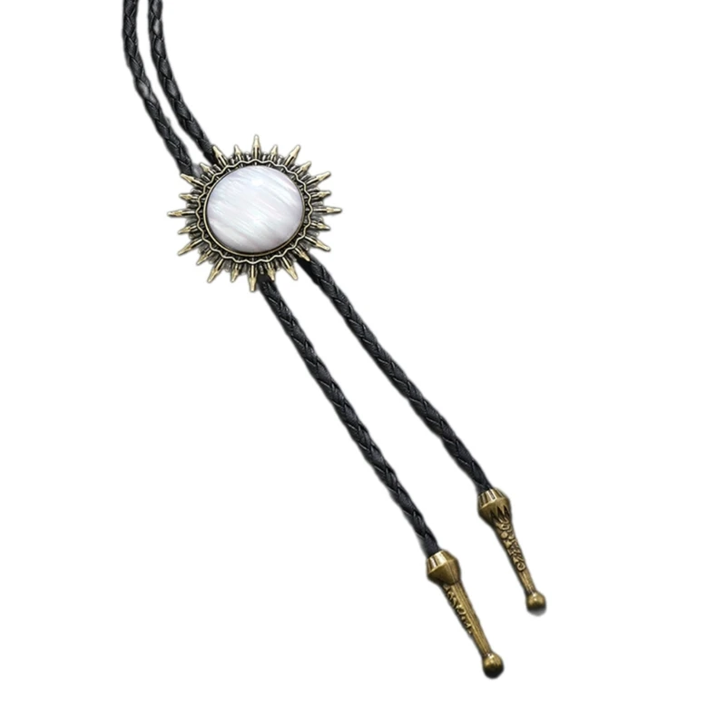 1pc/3pcs Gemstones Pendant Bolo Tie for Man Women Bridegroom Wedding Necklace Evening Party Necktie for Shirt Decors