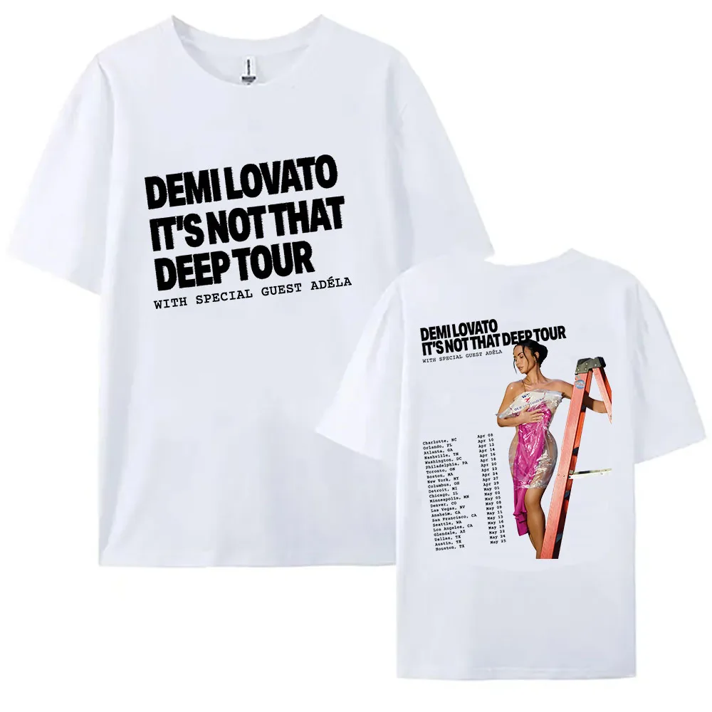 26IT'S NOT THAT DEEP TOUR WITH SPECIAL GUEST ADÉLA Tshirts DEMI LOVATO Graphic Printing T-shirt  Short Sleeve Women Men Clothing