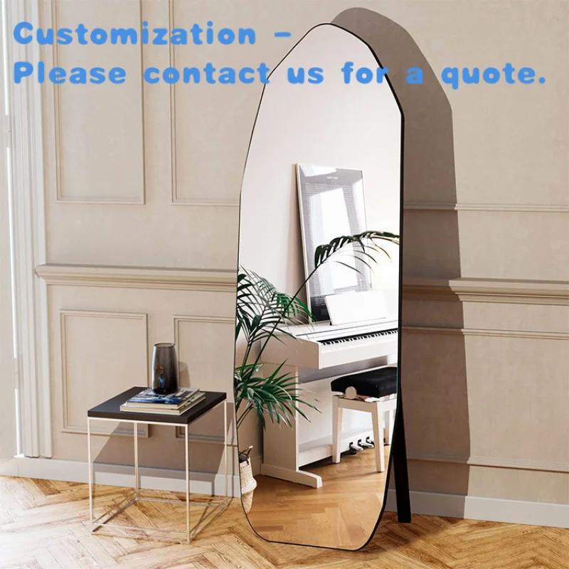 

custom.Factory Large Full Length Irregular Shape Wall Floor Long Wavy Mirror