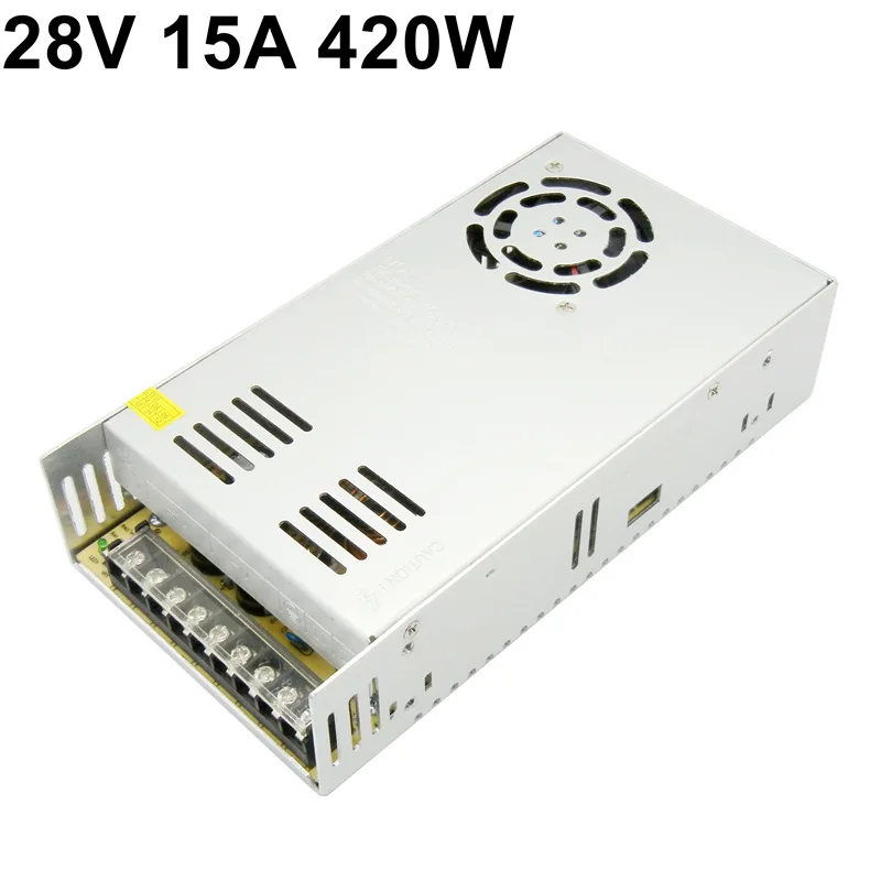 

28V 15A 420W Switching Power Supply Source Transformer AC-DC SMPS 110V 220V input for CNC 3D Print Access Control Regulator