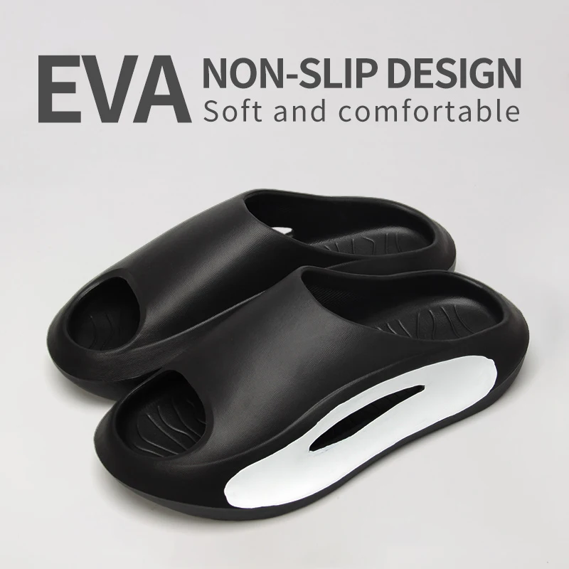 SHAJI Sandales tendance unisexes en EVA, style nuage, pour couple, été, semelle épaisse et souple, antidérapantes, légères et polyvalentes, pour intérieur et plage