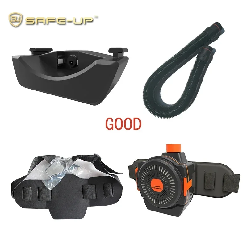 مصنع الهواء Fed بالطاقة التنفس PAPR السيارات سواد قناع خوذة لحام لآلة لحام الغبار تنقية الهواء