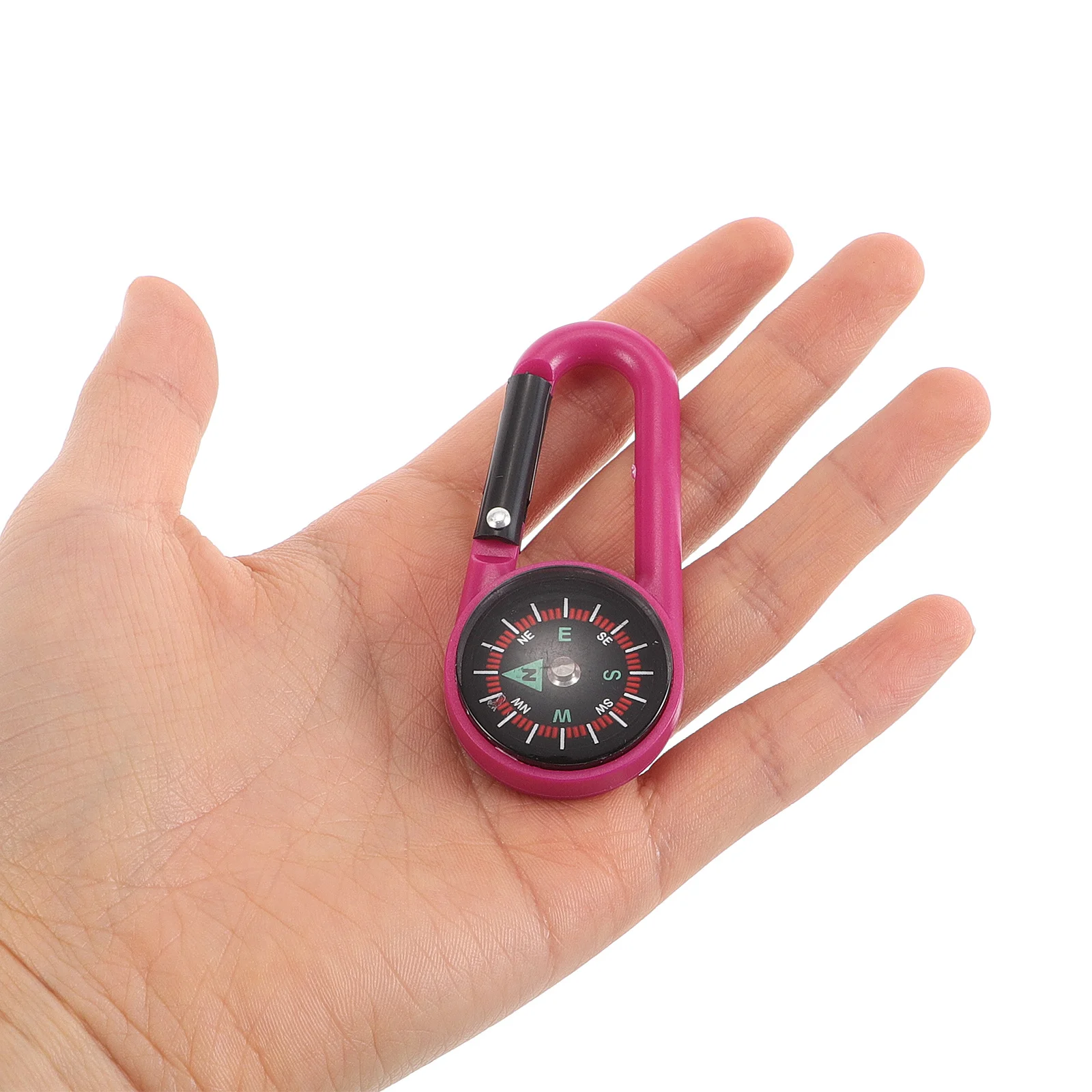 

8Pcs Compact Compass Carabiner Hook Mini Compass for Backpacking Camping Hiking Outdoor Use Mountaineering Straps