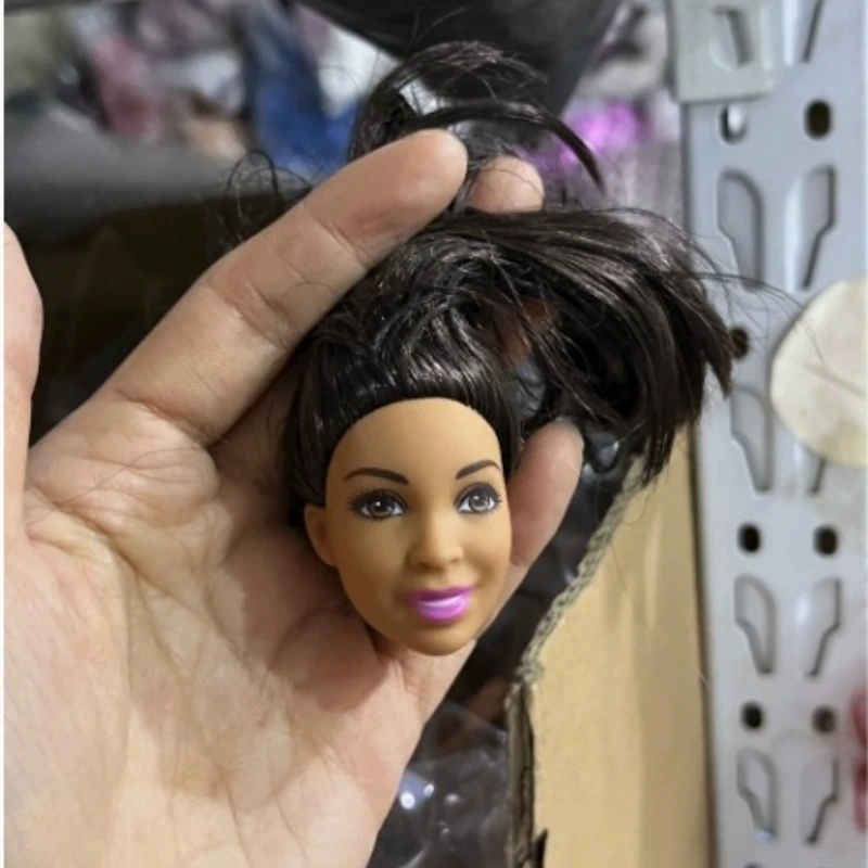 [Productos de segunda mão] Cabeça de pele escura para boneca de 30 cm 1/6 acessórios de boneca feminina brinquedo de vestir