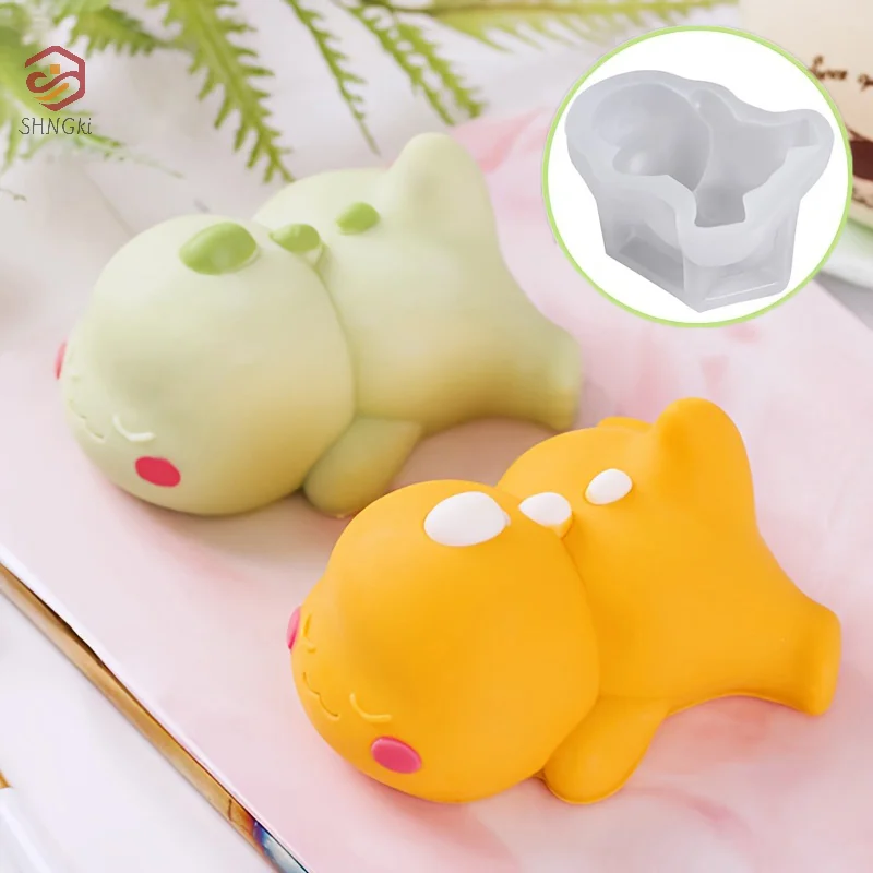 1Pcs Cartoon Jelly Cake Mold 8styles Lying Dragon Kitty Milk Pudding Silicone Mold Custard Mold Cake Decoration Baking Tool