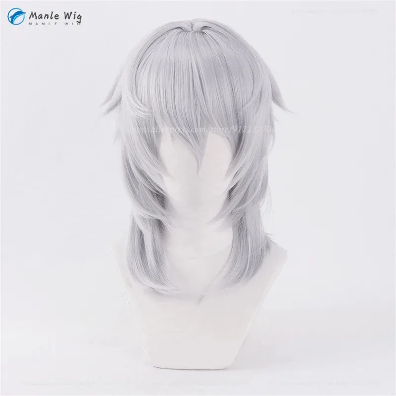 Jishi Cosplay Wig Furouji Jishi's Long Silver Gray Cosplay Wig, suitable for Halloween and Christmas parties