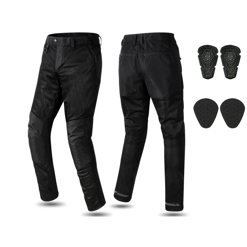 

Summer Motorcycle Breathable Mesh Riding Pants Men's Large Size S-5XL Built-in Fall Protection Motorcycle Riding Pants