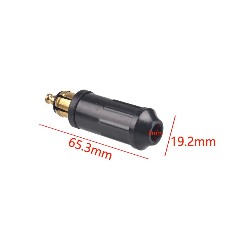1Pcs DIN Hella Male Plug Powerlet Plug 12-24V Cigarette Lighter Adapter  Connector for BMW Motorcycle