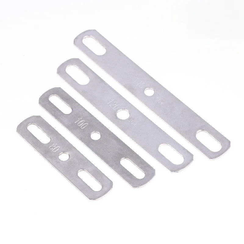 1Pc Double Hole Metal Straight Plate 304 Stainless Steel Thickened Flat Gasket With Holes Blocking Plate Bolt Accessories