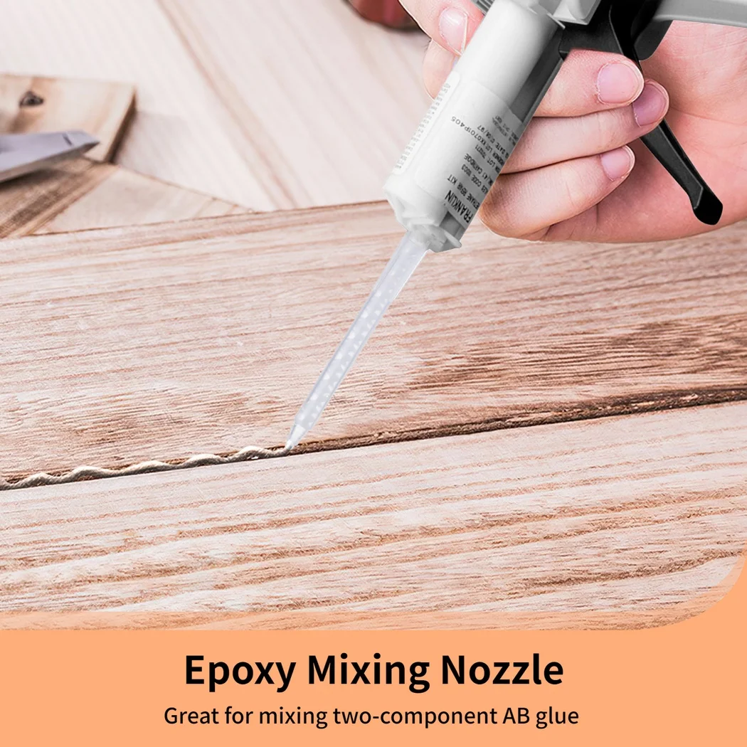 50Pcs Epoxy Mixing Nozzle Static Mixing Nozzle Adhesive Cartridges Tip Mixer Nozzles Adhesive Gun Applicatior For 50ml/1.7oz