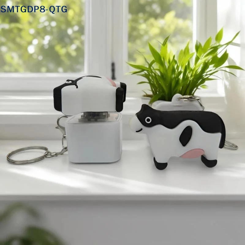 Hot Cow Dog Stress Relief Luminous Sound Making Keychain Fun Prank Venting Abstract Idol Creative Cultural Gift Plastic Material