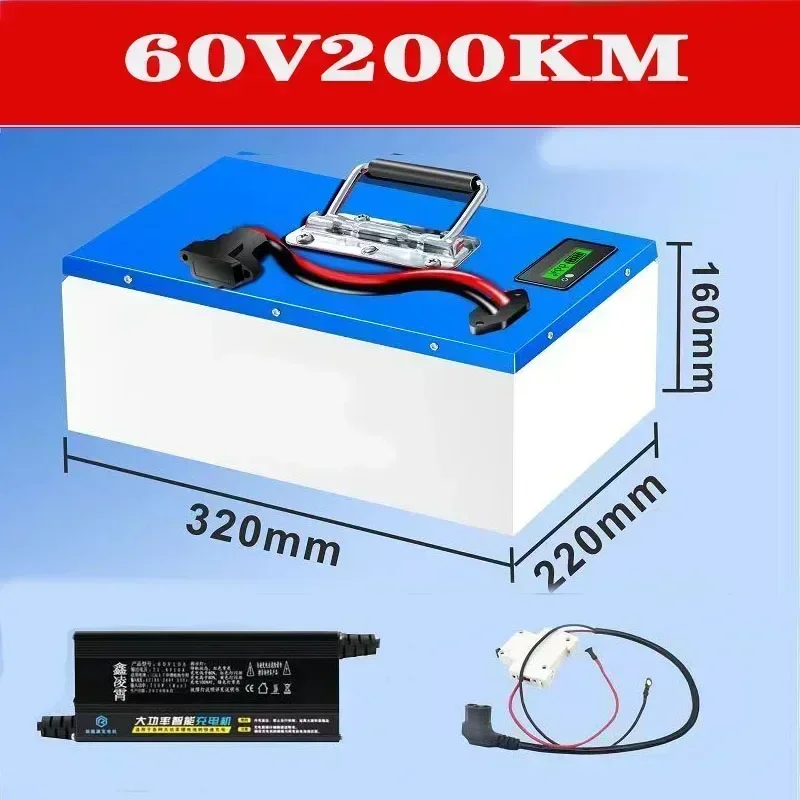 2024 A-level Lithium-ion Battery 48V 60V 72V 100Ah Battery for Electric Vehicles, Super Large Capacity + Charger