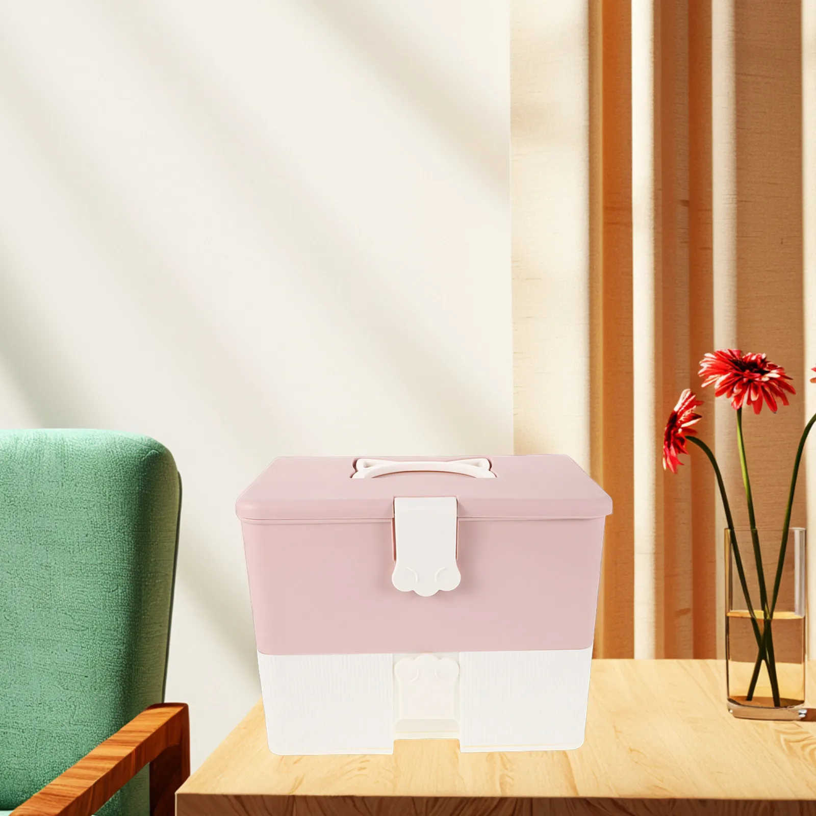 Double-Layer Nail Box Organizer Case Large Capacity Manicure Tool Storage Box Portable Nail Kit Organizer for