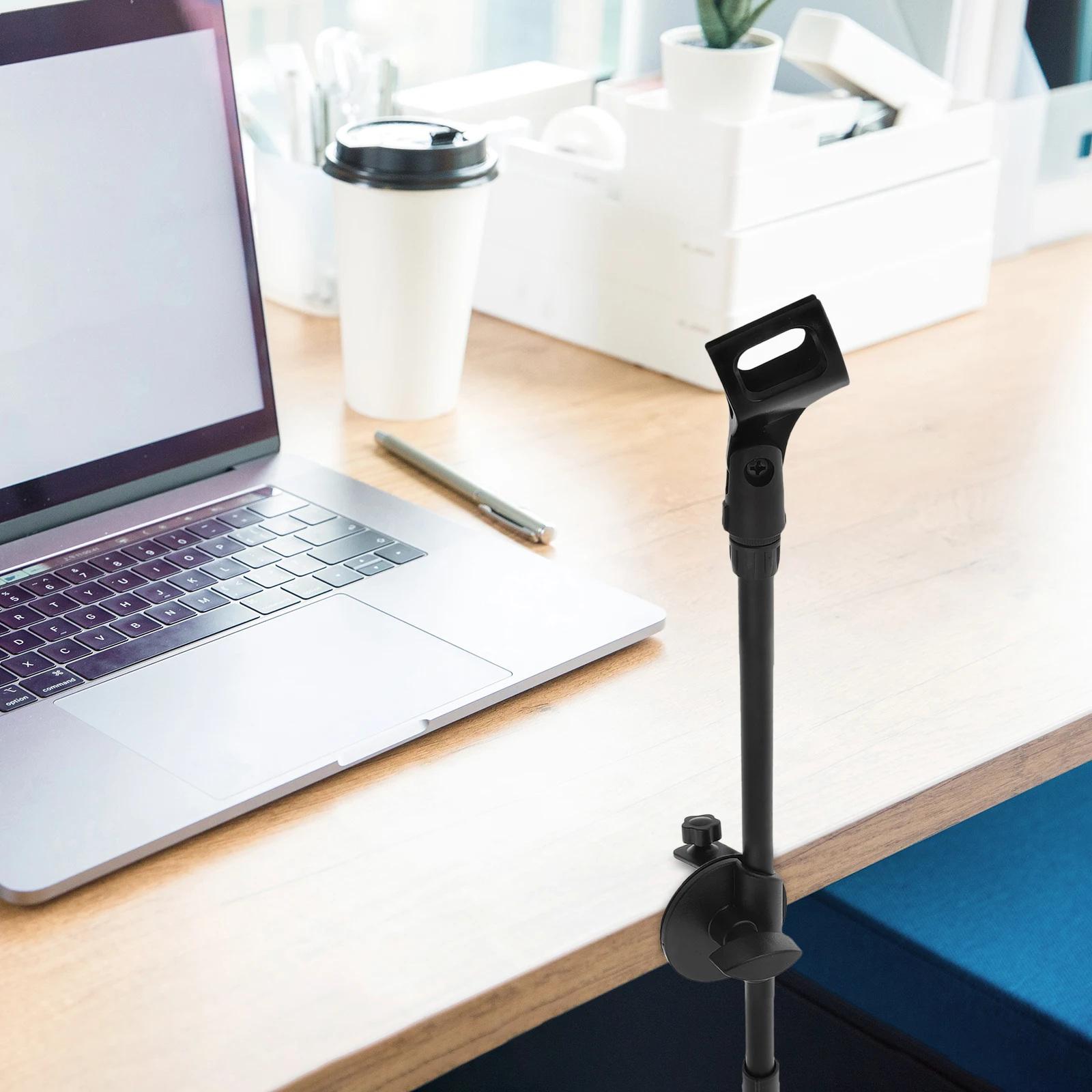 

Adjustable Microphone Stand Clip Sturdy Mic Holder Desk Floor Stand For Recording Studio Broadcast Live Streaming Durable