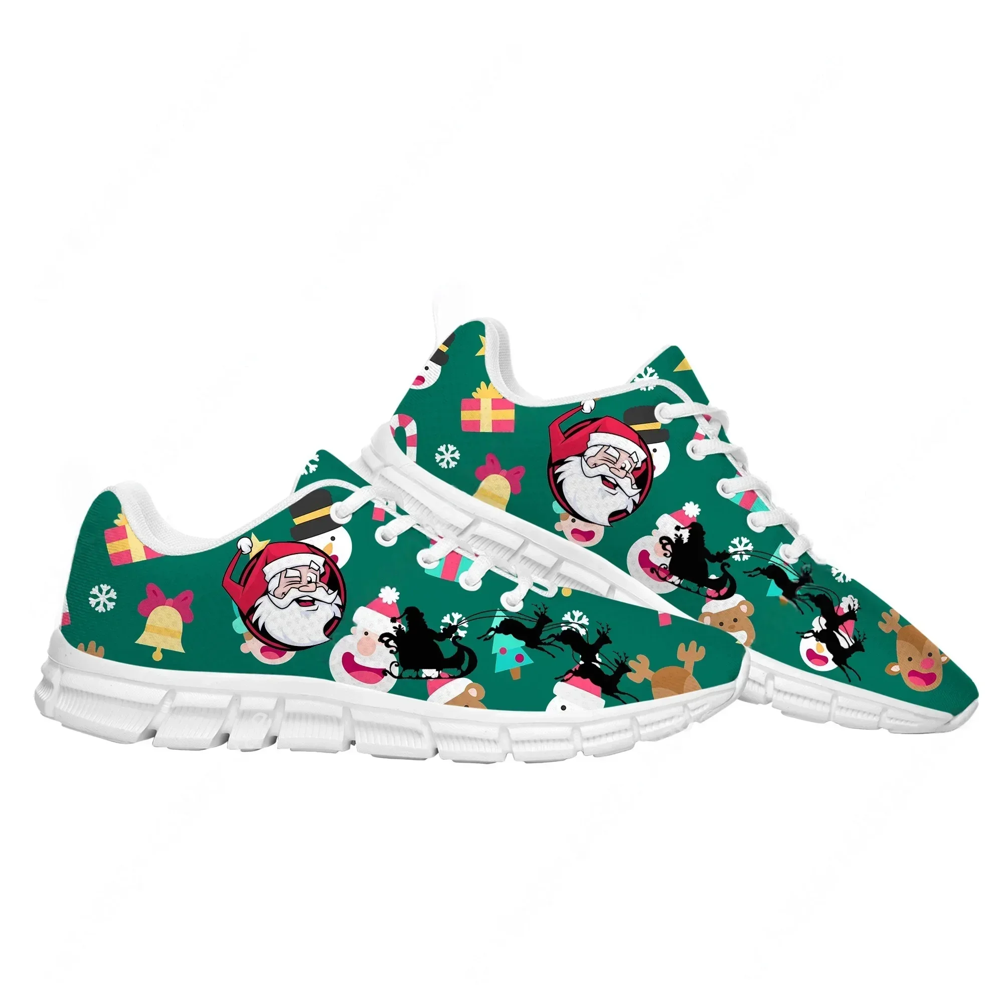 Christmas Santa Claus Snowflakes Sports Shoes Mens Womens Teenager Sneakers Couple Custom Made High Quality Shoe