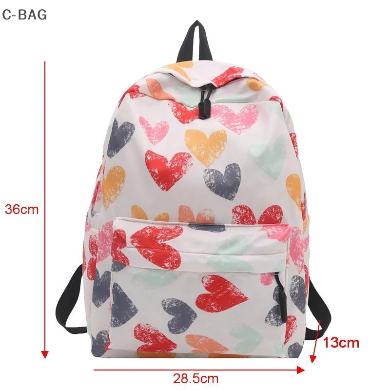 グラフィティカラーブロック軽量女性バックパック学生バックパックかわいいバックパック漫画バックパックデザイナーバッグスクールバッグ