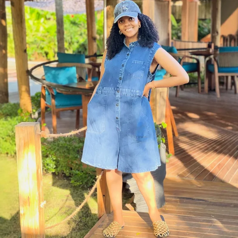 

Women's Loose Denim Jumpsuit Sleeveless Street Style Washed Lapel Jumpsuit Shorts 2026 Fashion Casual Outfit for Women