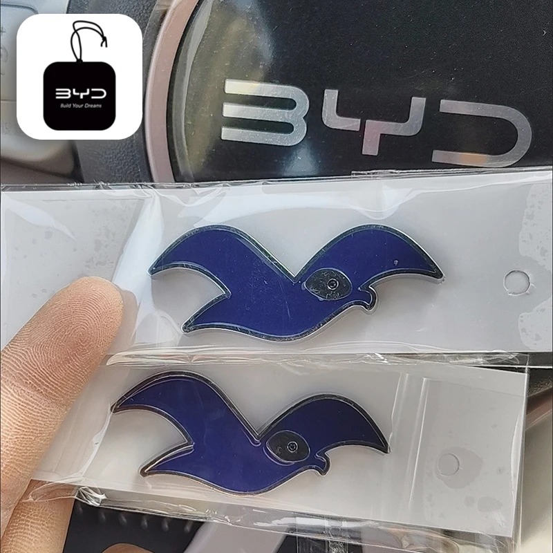 BYD دولفين دولفين ملصق النورس الصغير ثلاثية الأبعاد ملصق سيارة تعديل شخصي ملصق الإبداعية جسم السيارة الذيل التسمية ديكو