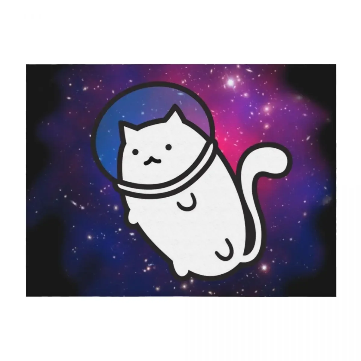 

Fat Cat in Space 1 Throw Blanket Moving Soft Plaid Large Hairys Blankets