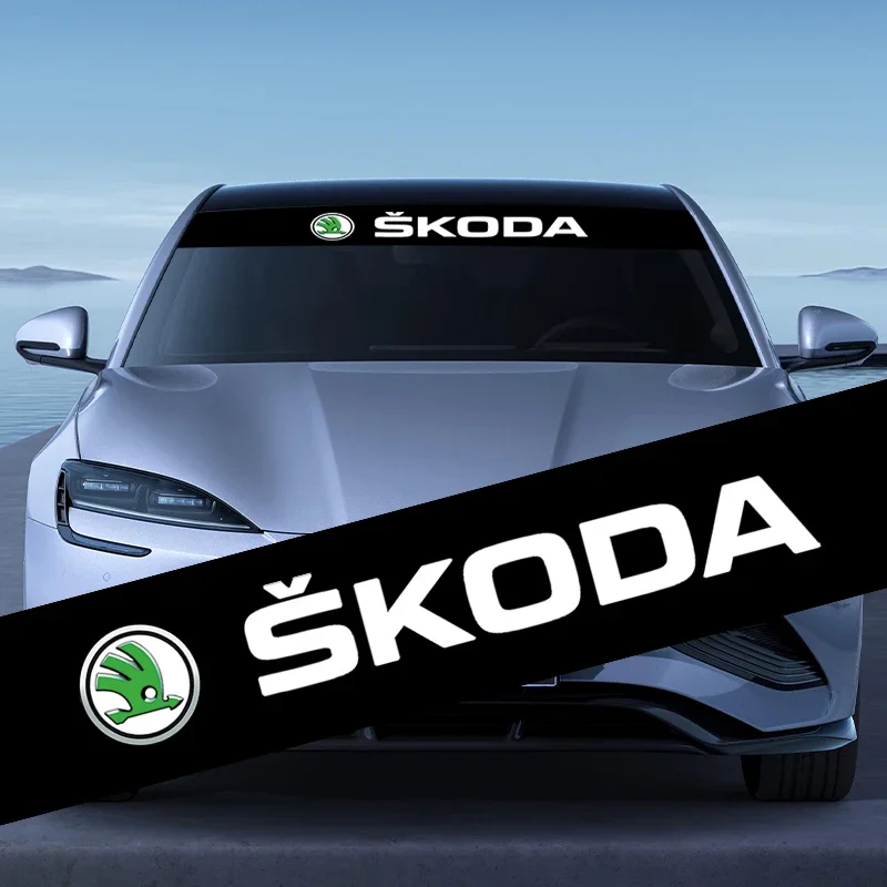 Car Front Windshield Stickers Front and Rear Decorative Decals Sticker for Skoda Octavia A5 Mk1 Fabia Superb Rapid Mk3 Accessor
