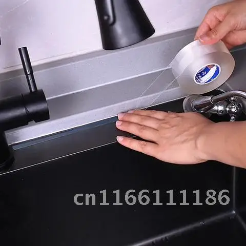 Bathroom Kitchen Shower Waterproof Mould Proof Tape Sink Bath Sealing Strip Tape Self Adhesive Waterproof Adhesive Nano Tape