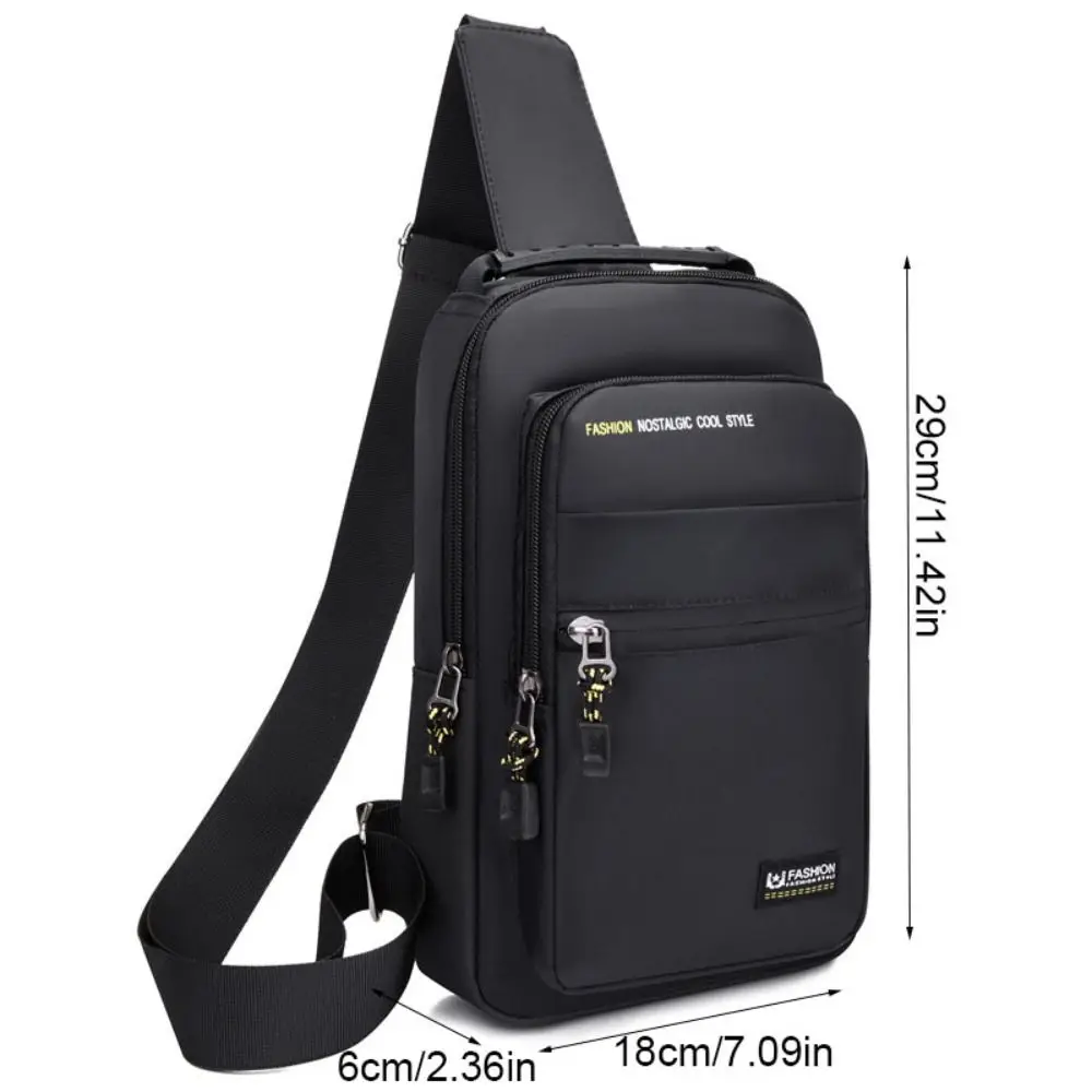 Oxford Cloth Men's Chest Bag Large Capacity Multifunctional Crossbody Bag Sling Bag Adjustable Shoulder Sports Shoulder Bag