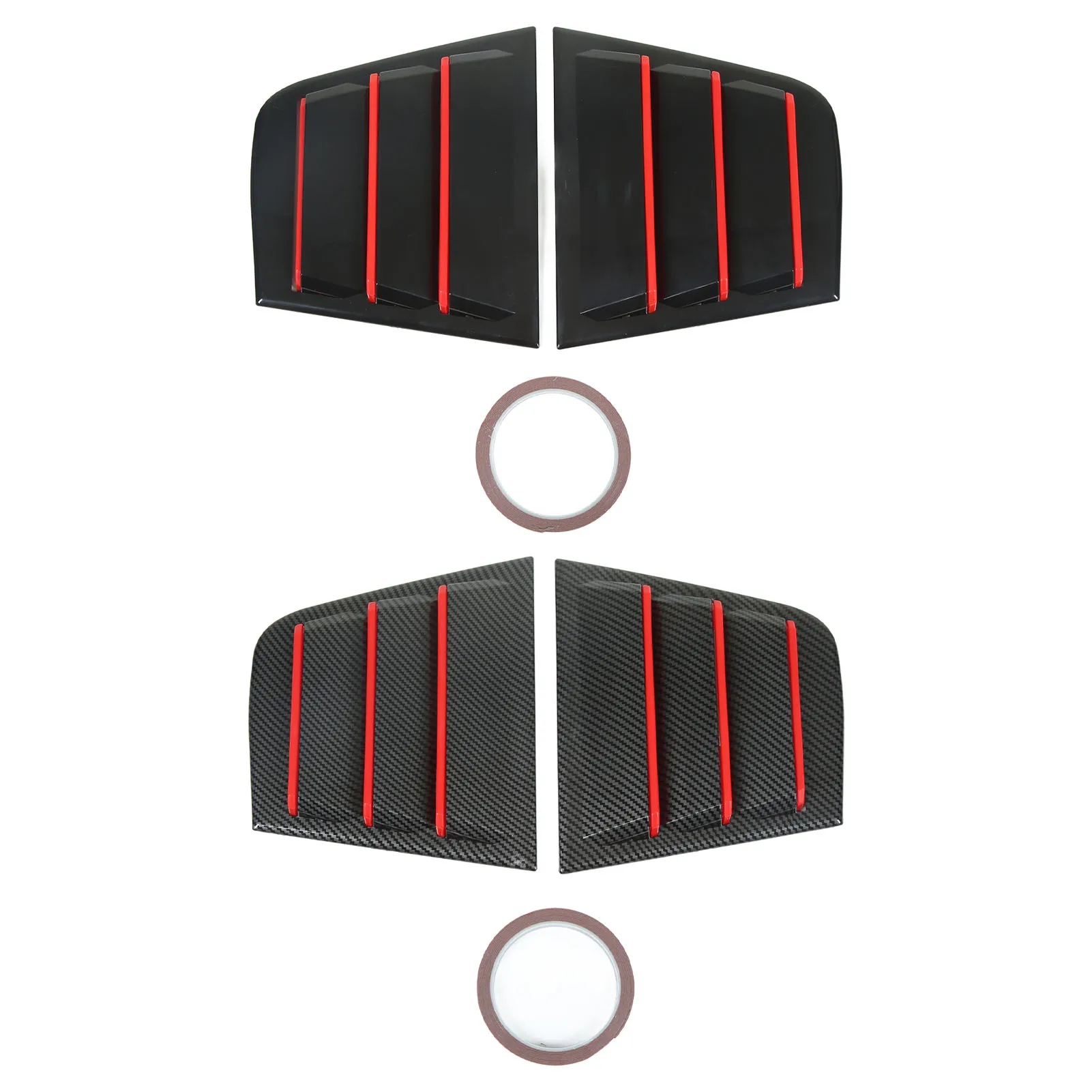 Side Window Louver Rustproof Simple Installation Anti Scratch Air Vent Scoop Shades Cover Blind 1 Pair Professional for Car