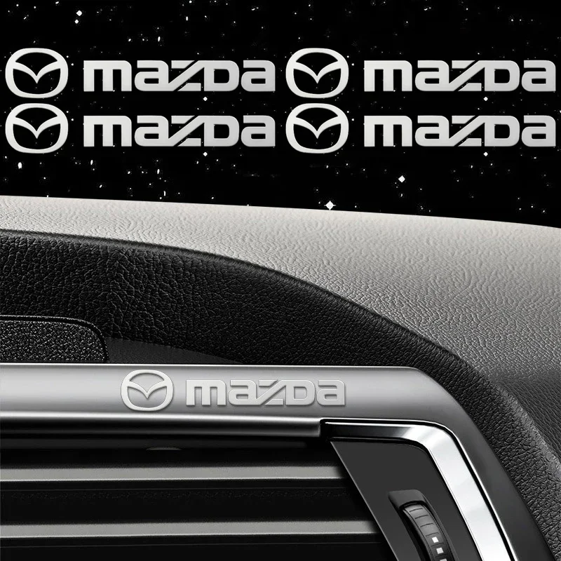 

4 шт. для Mazda 3 5 6 323 626 CX-3 CX-4 CX-5 CX-7 CX-9 Axela 6 RX8 7 MX3 Стайлинг автомобиля металлические наклейки наклейки для украшения интерьера