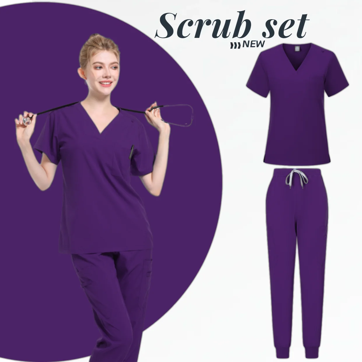 Commercio all'ingrosso Multicolor Spa Beauty Clothes Scrub Set Hospital Doctor Nurse Uniforms Medical Surgical Uniform accessori infermieristici