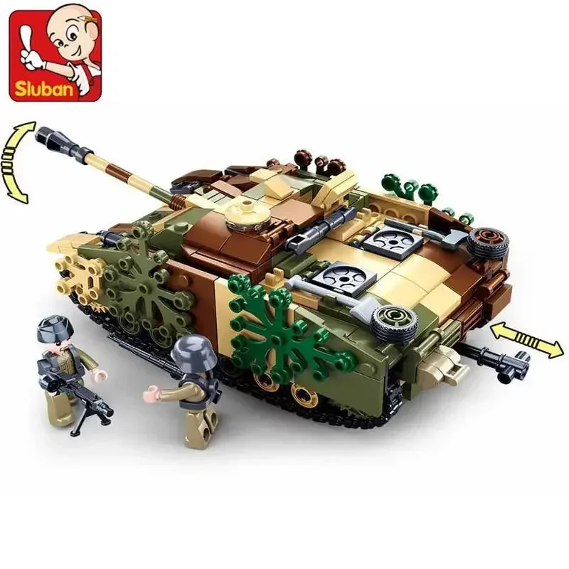 Military Challenger Leopard Panther Heavy Main Battle Tank Soldier Building Blocks modello di plastica mattoni giocattoli dell'esercito per i bambini